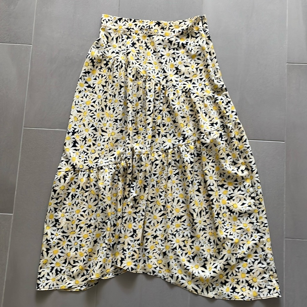 Topshop Daisy tiered midi skirt